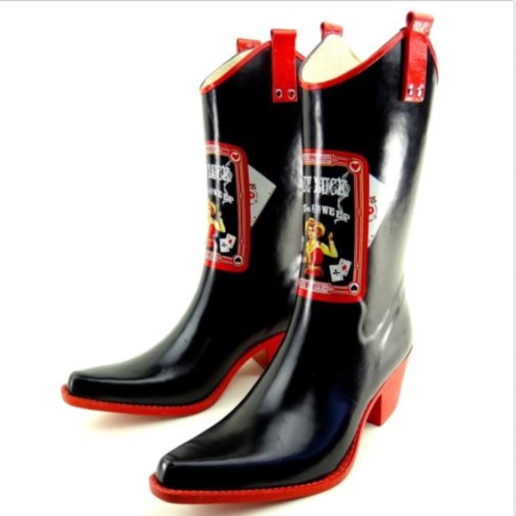 rubber cowboy boots ladies